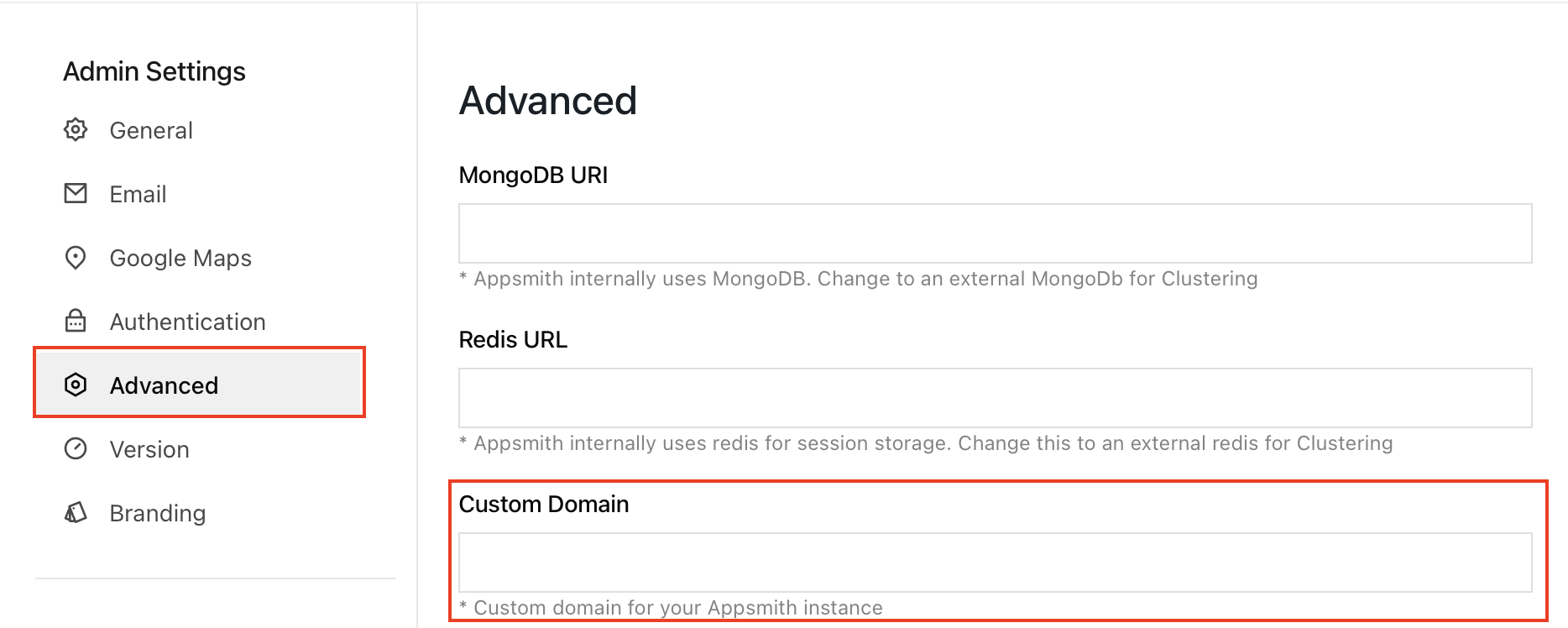 Set up your custom domain using Admin settings